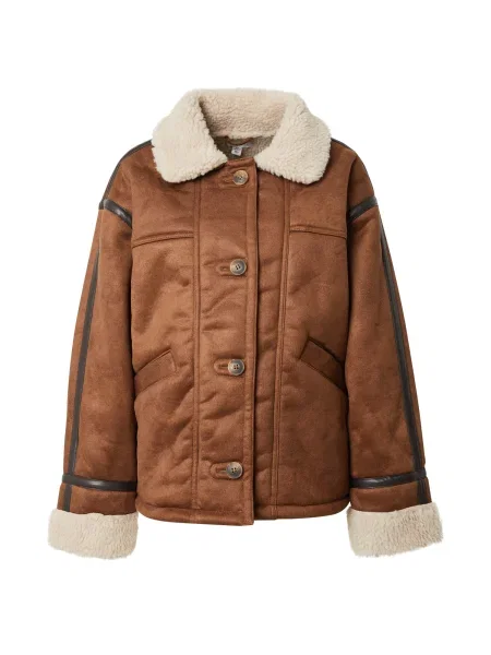 TOPSHOP Geacă de primăvară-toamnă crem / coniac maro
