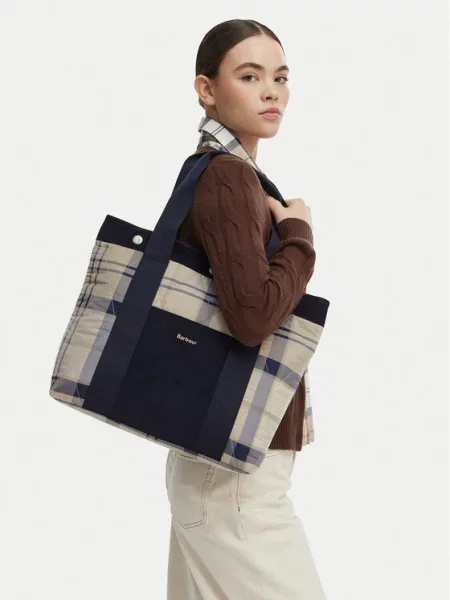 Barbour torebka tote Healy niebieska