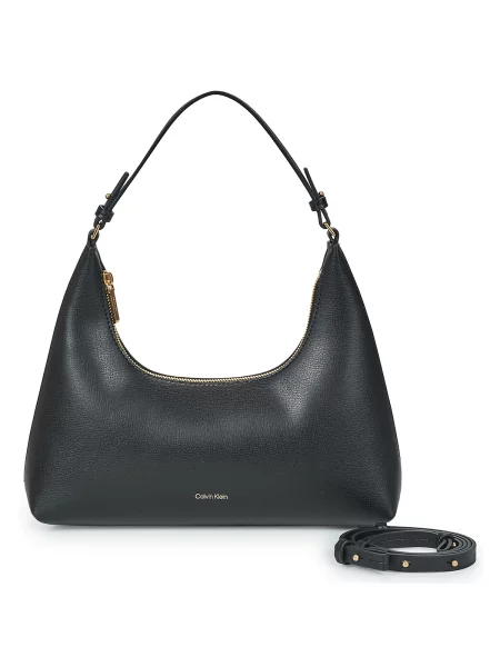 Ročna torba Calvin Klein Foil Logo Conv Shou?Lder Bag črna