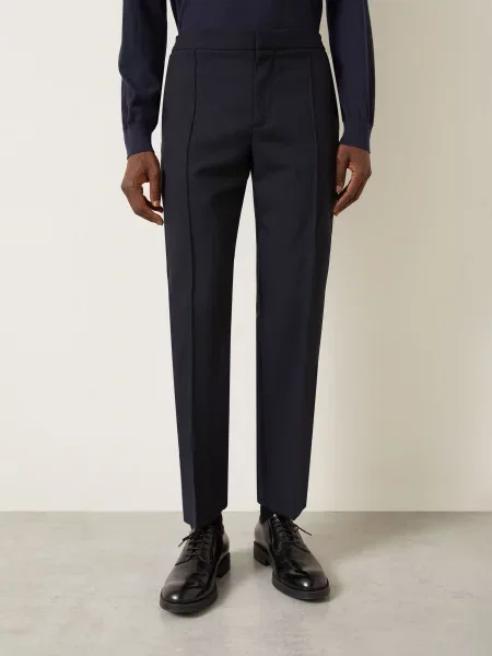 Zegna Chino Kalhoty Regular Fit tmavě modrá