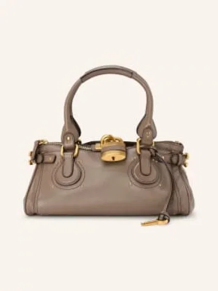 Chloé Kabelka Paddington S Cvočky flannel grey šedá