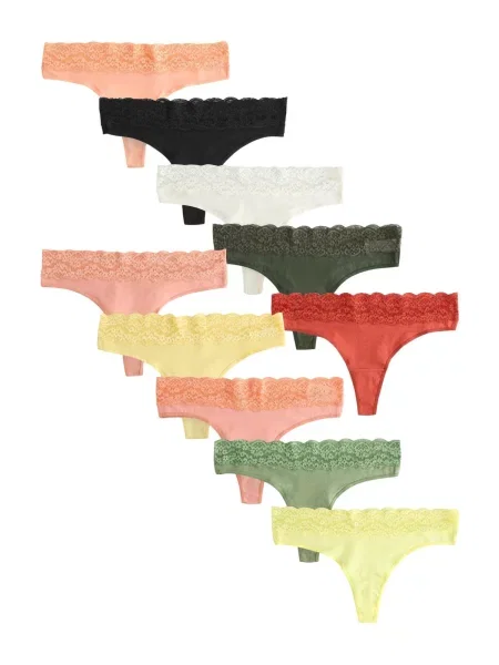 Next Tanga galben deschis / verde / verde închis / roz deschis / roșu / negru alb