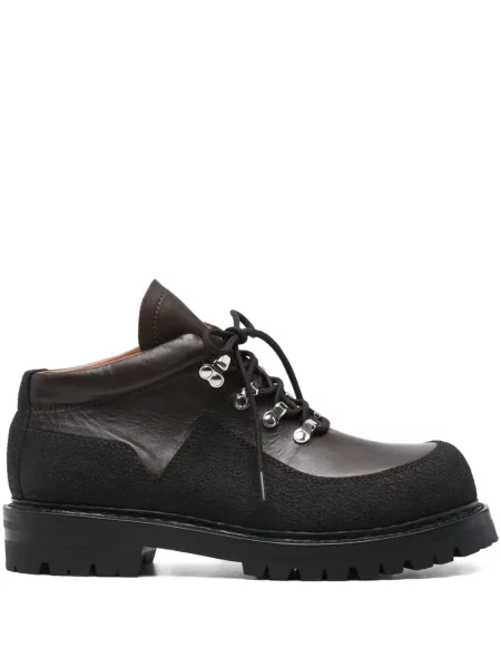 Botine Our Legacy cu șireturi din piele maro