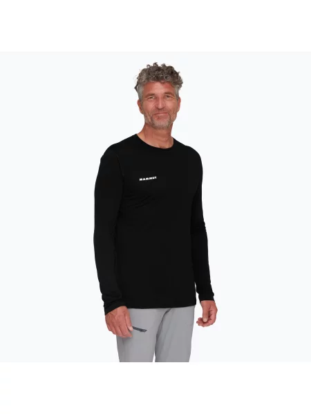 Tricou cu mânecă lungă Mammut de lână negru