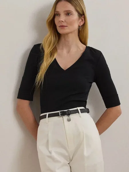 Tričko Lauren Ralph Lauren černá
