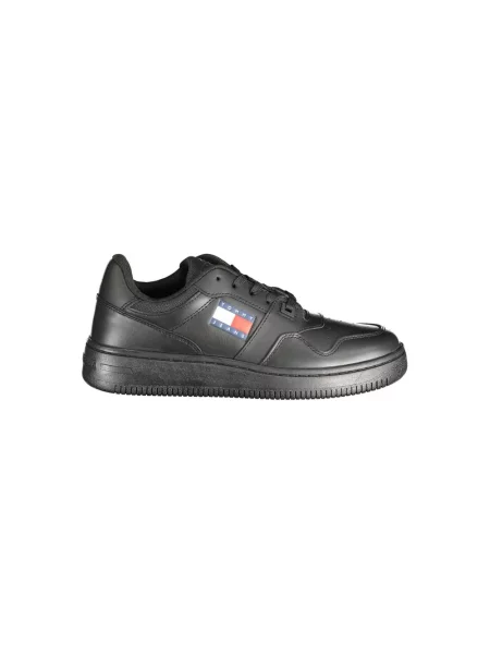 Trampki Tommy Jeans skórzane retro czarne