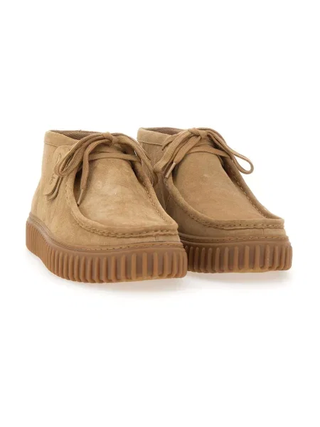 Botki Clarks beżowe