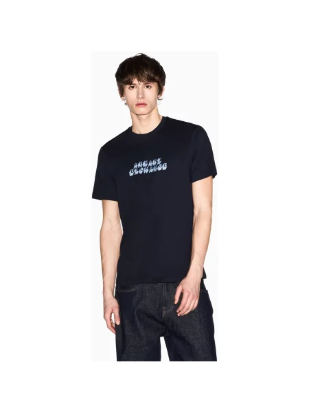 Tricou Eax albastru
