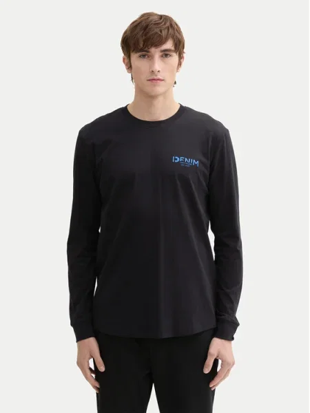Tricou mânecă lungă Tom Tailor Denim negru