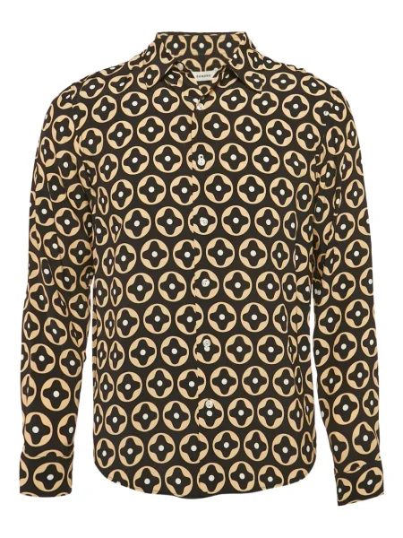 Риза Sandro с принт кафяво