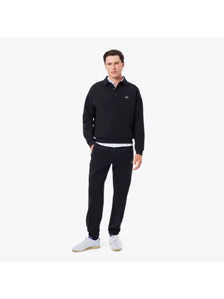 Lacoste Spodnie Dresowe Piqué Regular Fit granatowe
