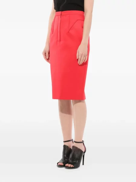 Fustă Givenchy în linie A roșu