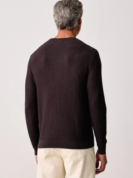 Armani Exchange sweter z wiskozą brązowy