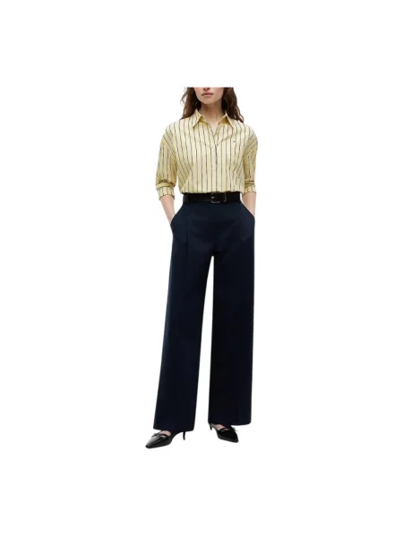 TOMMY HILFIGER Blúzka / čierna / biela žltá