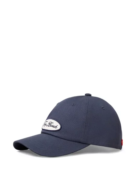 Șapcă Tory Burch cu autograf albastru