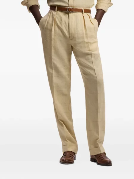 Καρό παντελόνι Ralph Lauren Purple Label μωβ