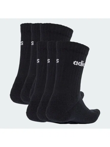 ADIDAS SPORTSWEAR Sportske čarape Linear Crew Cushioned 6 Pair Pack crna bijela