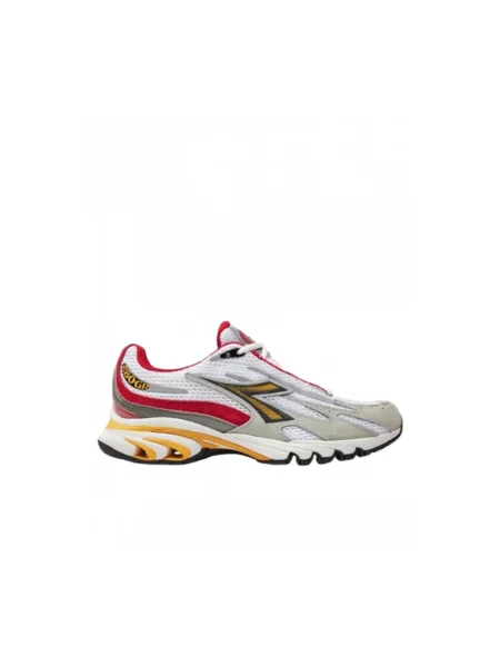 Sneakersy Diadora chunky do biegania zamszowe białe