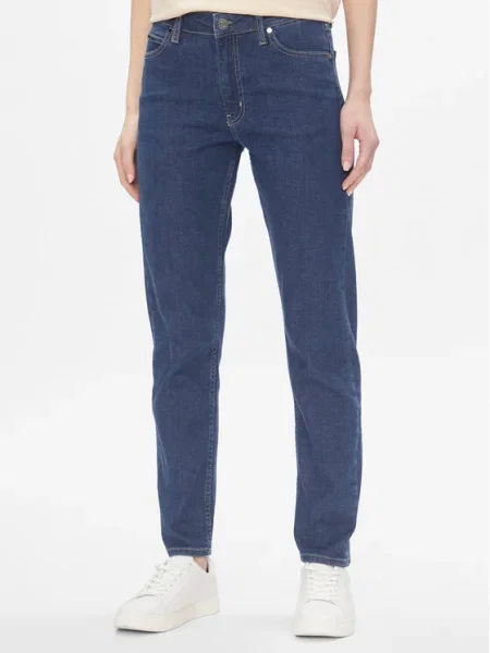 Calvin Klein Blugi Mid Rise Slim Mid Blue albastru