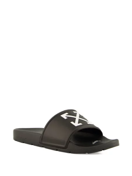 Papuci Off-white cu imagine slip-on alb