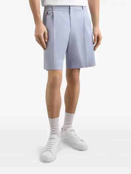 Pantaloni scurți Dolce & Gabbana plisate albastru