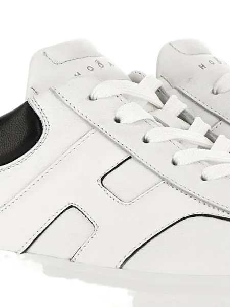 Sneakerși Hogan cu dungi cu platformă alb