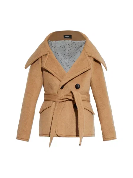 Płaszcz Dsquared2 wełniany beżowy