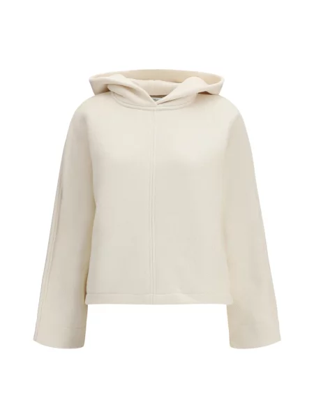 Bluza z kapturem Max Mara z kapturem biała