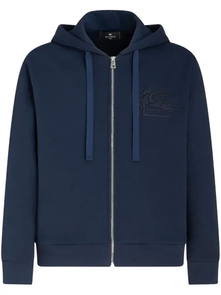 Geacă Etro cu broderie albastru