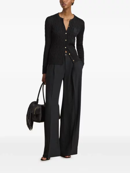 Πλεκτή ζακέτα Lauren Ralph Lauren με κέντημα μαύρο