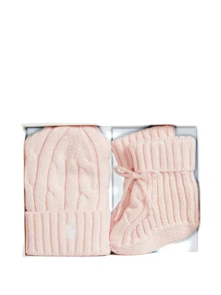 Botki dziecięce Polo Ralph Lauren różowe