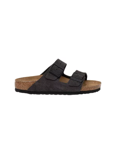 Sandale Birkenstock de catifea gri