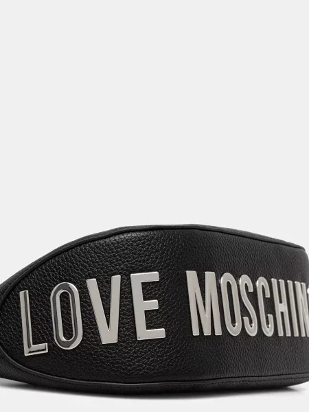 Кожаная сумка хобо Love Moschino