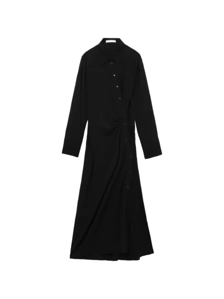 Дълго костюм рокля тип риза Helmut Lang черно