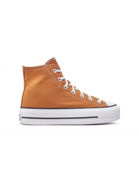 Trampki Converse na platformie płócienne brązowe