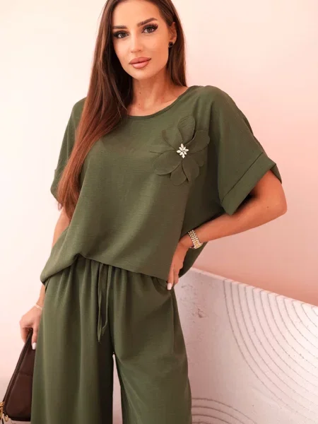 Pantaloni Kesi Włoski cu model floral