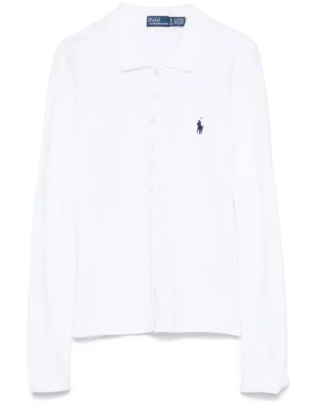 Cămașă Polo Ralph Lauren lungă alb