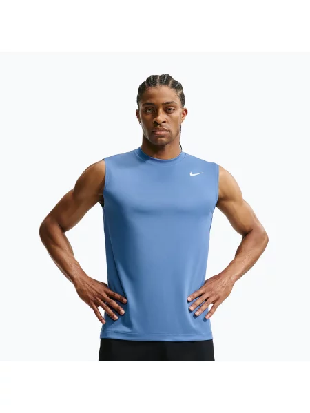 Tricou de antrenament bărbați Nike Dri-FIT Sleeveless Training Top indigo storm/white alb