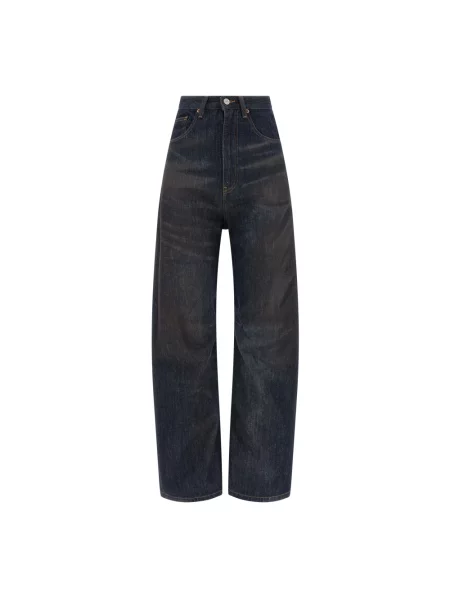 Jeansy Mm6 Maison Margiela z 5 kieszeniami niebieskie