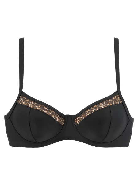 LASCANA Bikini zgornji del Adele bež / rjava črna