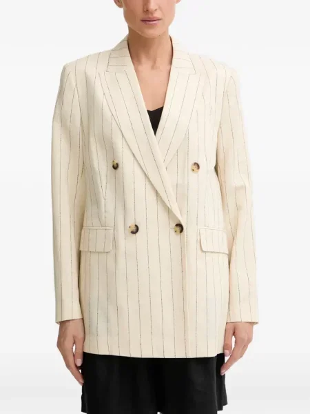 Sacou Rag & Bone cu două rânduri de nasturi alb