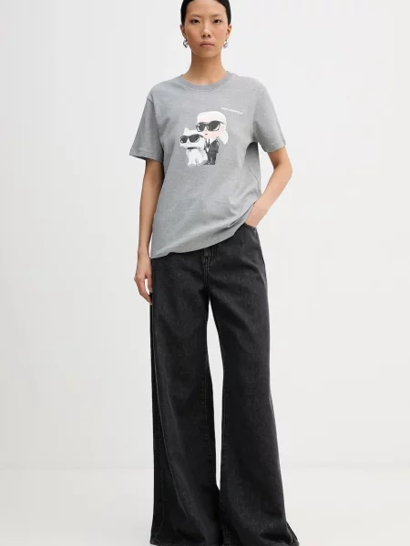 Karl Lagerfeld tricou din IKON gri