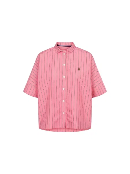 U.S. POLO ASSN. Tričko Melodie Striped světle růžová