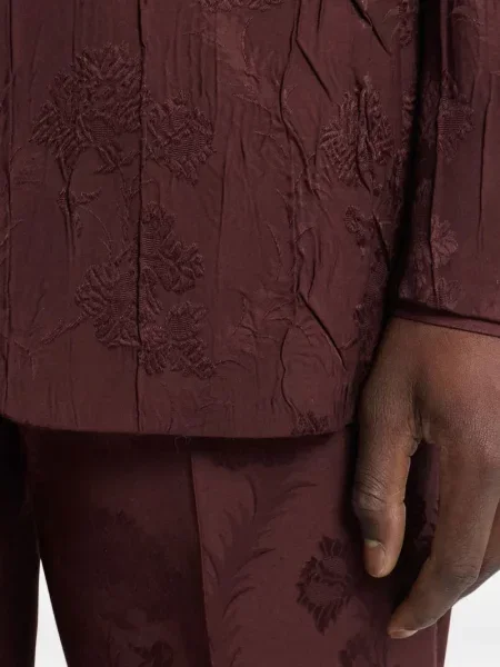 Плисирано яке Etro на цветя червено