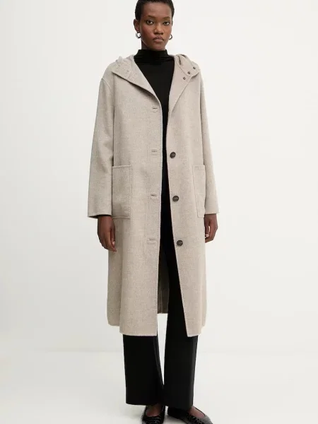 Liviana Conti palton de lână maro