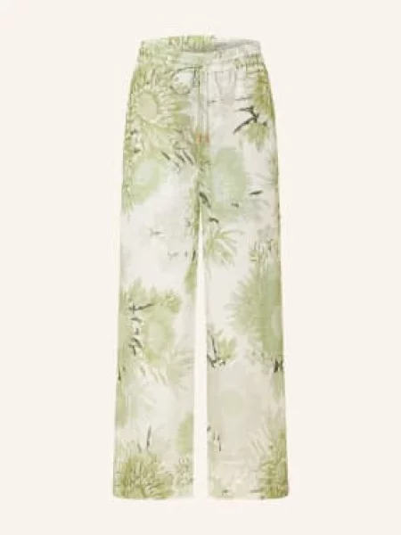 Aje. Spodnie Adina Z Lnu gruen zielone