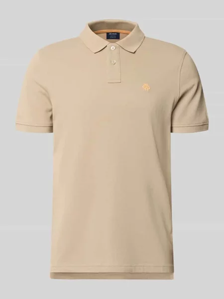Koszulka polo o kroju slim fit z naszywanym logo Mcneal brązowa