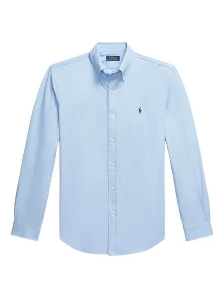 Tricou polo Polo Ralph Lauren cu imagine cu dungi din țesătură twill albastru