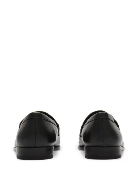 Δερμάτινα kαρό loafers Burberry μαύρο