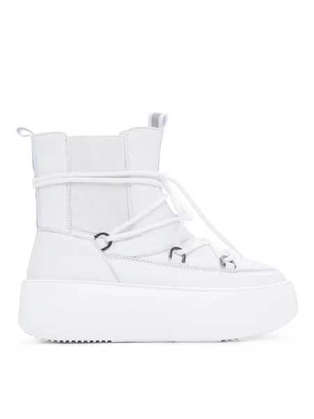 ISSA Plus Чоботи дутики Шкіра білий